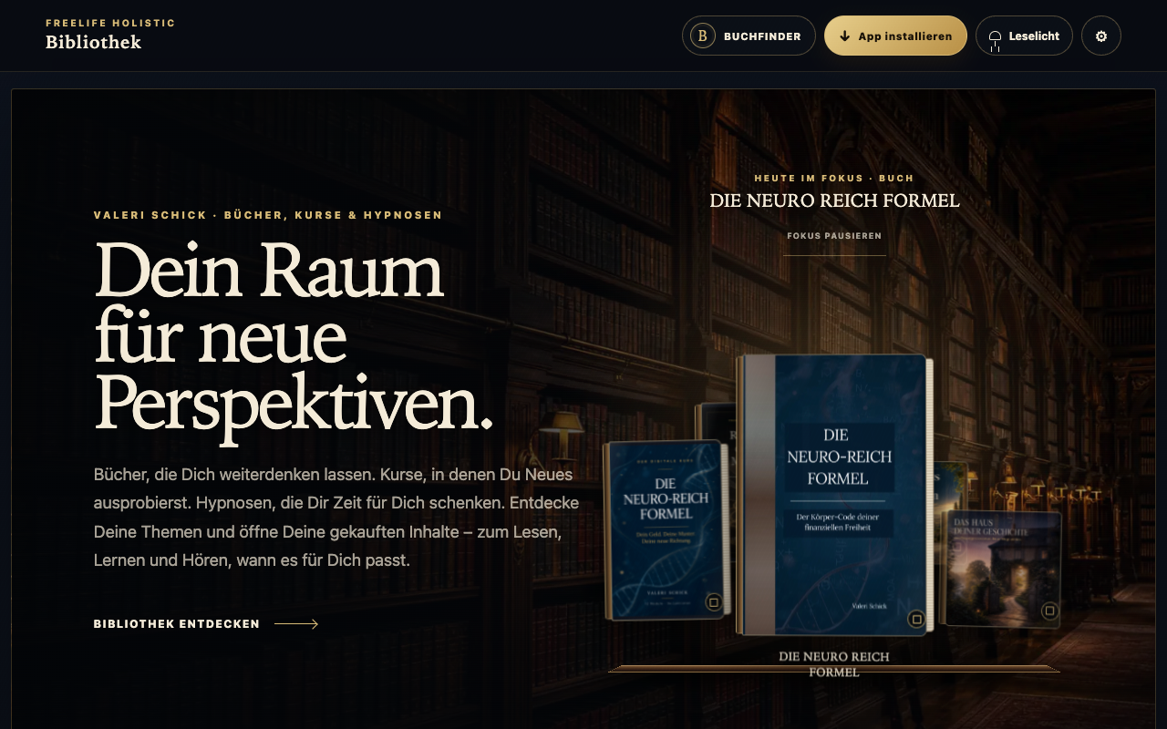 Originalansicht der FreeLife Bibliothek