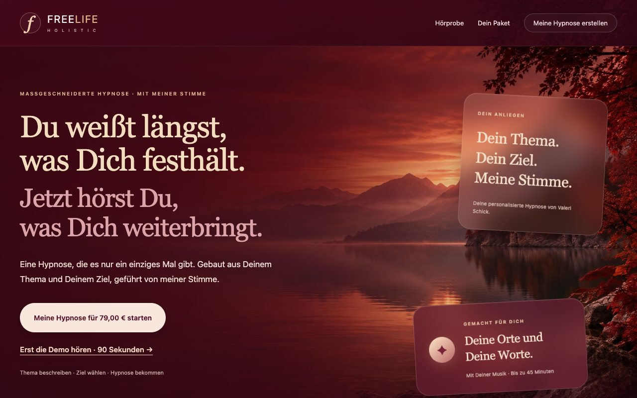 Originalansicht der persönlichen Hypnose