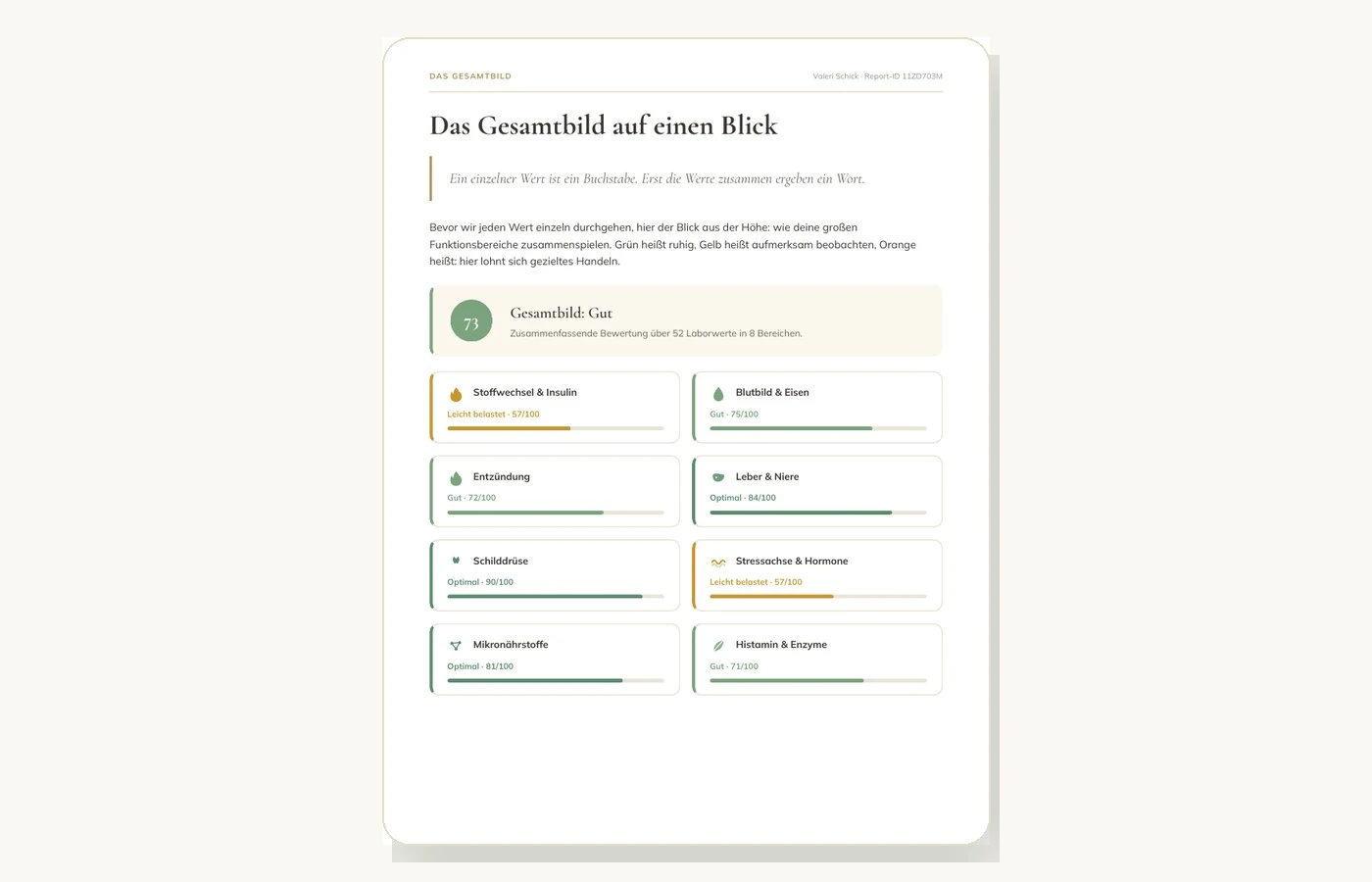 Originalansicht der BioCode-Demo: Gesamtbild und Regulationsbereiche