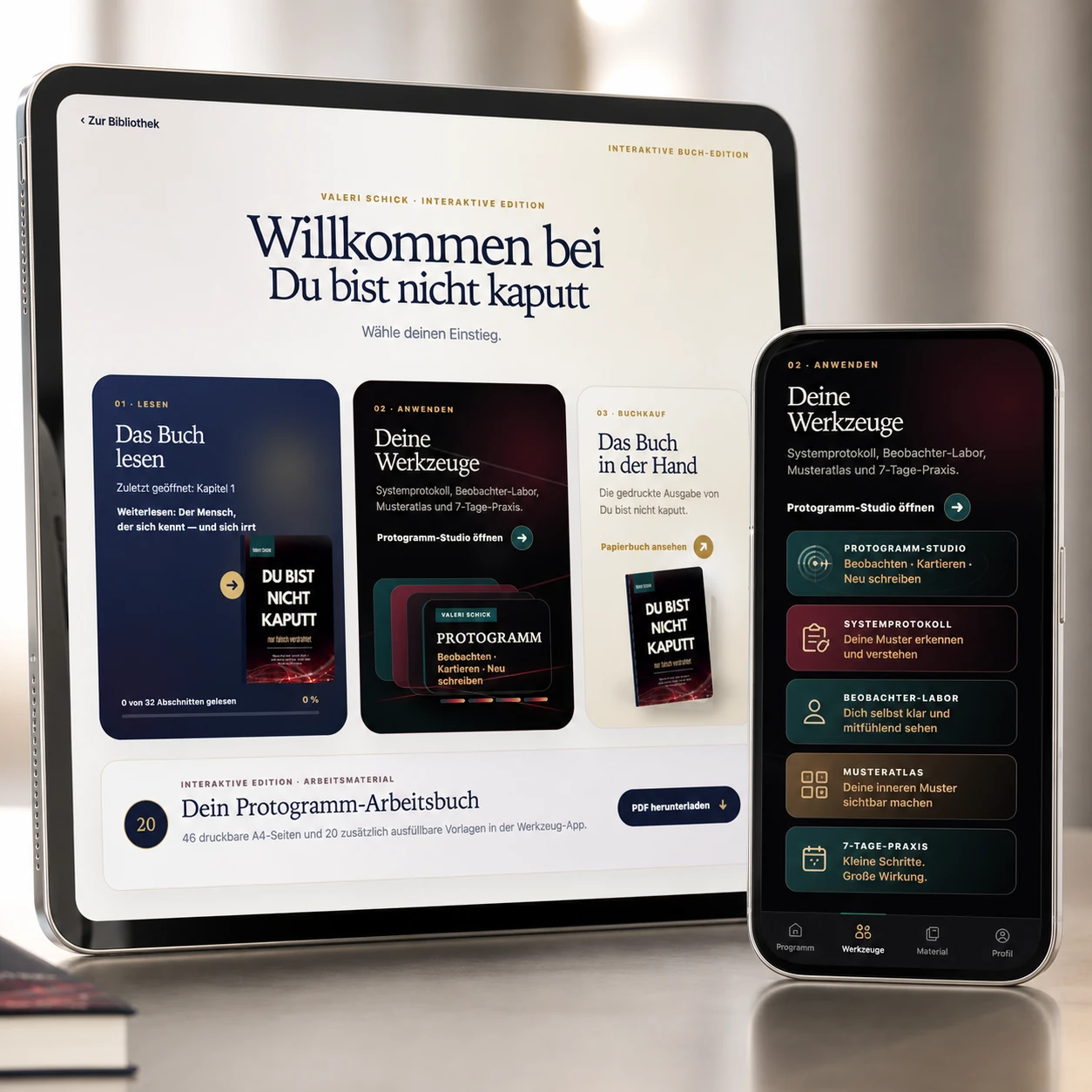 Du bist nicht kaputt – interaktive Digitaledition auf Tablet und Smartphone
