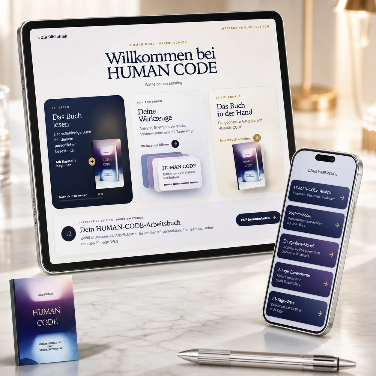 HUMAN CODE – interaktive Digitaledition auf Tablet und Smartphone