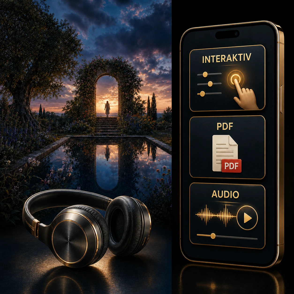 Hypnose als Digitaledition: Audio, PDF und interaktive Inhalte am Beispiel der Reise zum inneren Selbst